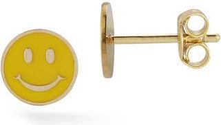 Ember Fine Jewelry Smiley Face Stud Earrings in Gold at Nordstrom Rack