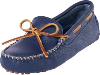 Minnetonka Womens Classic Driving Moccasin, Navy, 6 UK