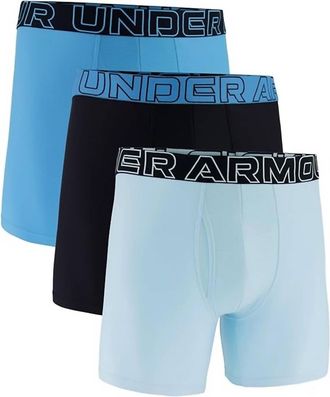 Under Armour Mens Performance Tech Boxerjock Briefs - 3-Pack In Blue/black/light Blue