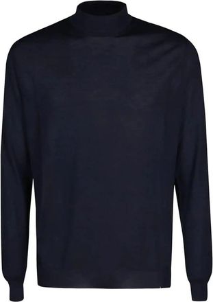 Malo Cashmere trui met col - Heren - Cashmere truien - Blauw - 3XL - Kasjmier - Truien & Vesten