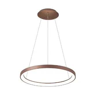 Trade Shop Trade Shop Traesio - Trade Shop - Lampadario Pendente Led 42 W Cct Lampada Sospensione Circolare 58cm Luci Ufficio - Brown