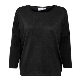 Saint Tropez Maglione nero con scollo a V - - Knitwear - Donna - Nero - L