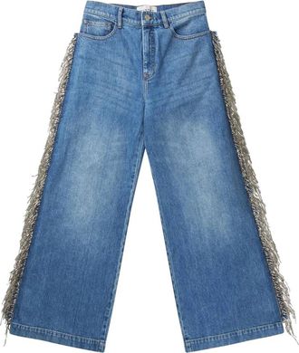 Munthe Tagasso Pants - Dames - Loose Fit Jeans - Blauw - 2XL - Katoen - Jeans