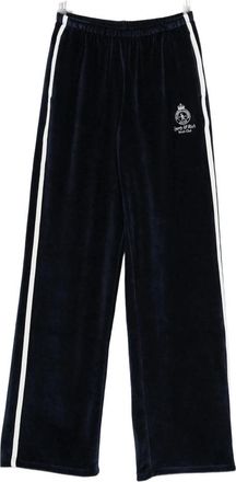 Sporty & Rich Pantaloni Blu, Bianco-Donna