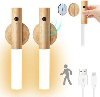 OEM L&aacute;mpara De Pared Led, Luz Nocturna Para Mesita De Noche, Luz Blanca C&aacute;lida, Detecci&oacute;n De Movimiento Pir, Carga Usb, Color De La Luz