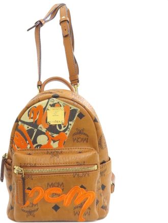 MCM Mcm Brown Pvc Backpack (Pre-Owned)