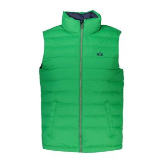La Martina La Martina, Vests, male, Green, Size: 2XL Green Mens Vest with Embroidery