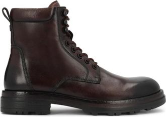 Kazar Enkellaarsjes met veters - Heren - Veterlaarzen - Bruin - 41 EU - Leer - Schoenen