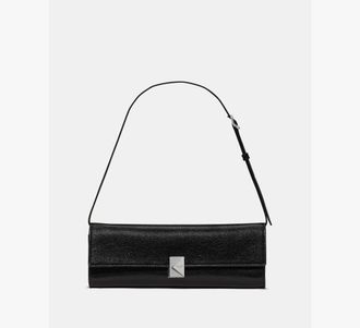 Kate Spade New York Womens Deco Glazed Soft Mini Shoulder in Black | Leather Animations