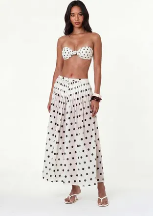 Nicholas Marit Skirt in Ivory/black Polka Dot at Nordstrom, Size X-Large