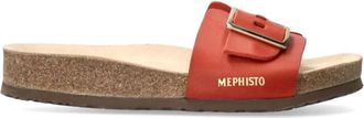 Mephisto Comfortabele dames slippers met Soft-Air technologie - Dames - Sandalen - Rood - 35 EU - Leer - Schoenen