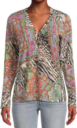 Johnny Was The Janie Favorite Henley Top In Paisley Tie