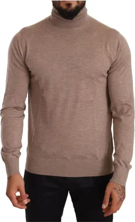 Dolce & Gabbana Cashmere Turtleneck Pullover - Heren - Cashmere truien - Bruin - L - Kasjmier - Truien & Vesten