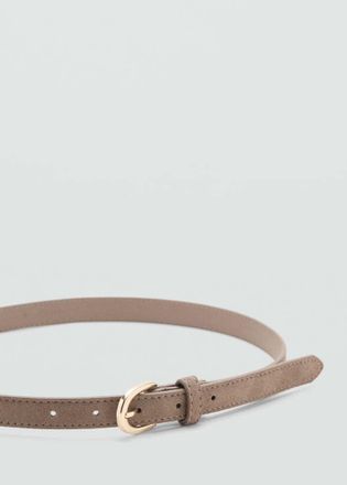 Mango Cintura pelle crosta di cuoio marrone medio - Donna - XL - MANGO