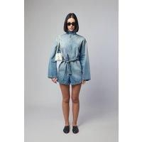 Alaia Short Jumpsuit Raw Denim