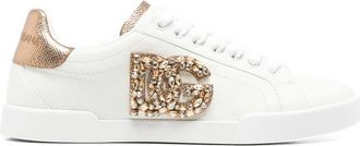 Dolce & Gabbana Crystal-embellished DG Logo Sneakers