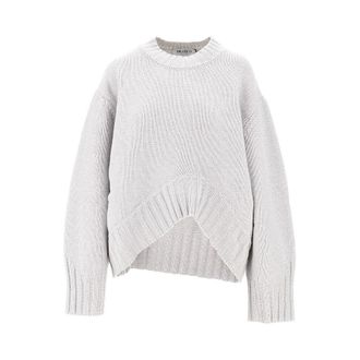 The Attico Moulded hem wool and cashmere sweater Woman 40