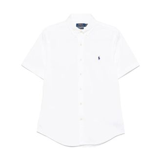 Polo Ralph Lauren Short Sleeve Sport Shirt - Heren - Korte mouwen Overhemden - Wit - XL - Katoen - Overhemden