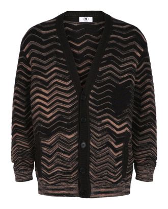 M Missoni Chevron-Knit Cardigan