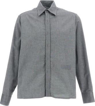 Maison Margiela Grey Zip Pure Cotton Concealed Zip Shirt