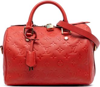 Louis Vuitton Borsa a tracolla Speedy Bandouliere in pelle Empreinte con monogramma 25 2012 - Rosso