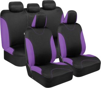 OEM Fundas Moradas Para Asientos De Coche, Fundas Bicolor Para Los Asientos Delanteros, Con Fundas A Juego Para Los Asientos Traseros, Aptas Para La Mayor