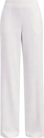 Patrizia Pepe Broeken, Dames, Wit, L, Polyester, Wijde broek