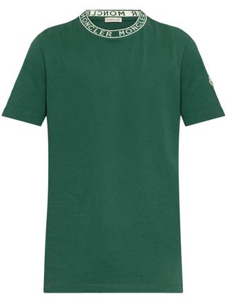 Tシャツ・カットソー MONCLER Men T-shirt Green K14018C0000389AB9 816 Moncler logo-appliqué Cotton T-shirt | Green | FARFETCH
