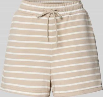 Pieces Regular Fit Sweatshorts aus Baumwoll-Mix Modell CHILLI SUMMER in Beige, Gr&ouml;&szlig;e XL