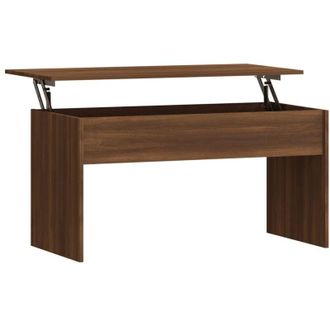 vidaXL Mesa De Centro Madera Ingenier&iacute;a Marr&oacute;n Roble 102x50,5x52,5 Cm Vidaxl