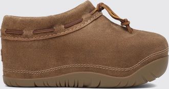 UGG Mules a zeppa in pelle scamosciata con interni in pelliccia