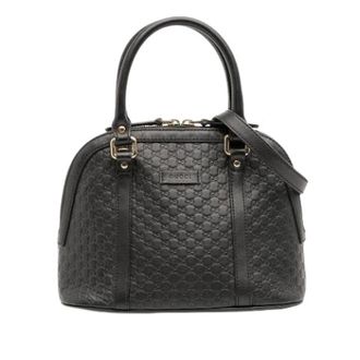 Gucci Pre-owned Handbags, female, Black, Size: ONE SIZE Pre-owned Vintage Leather Handbag