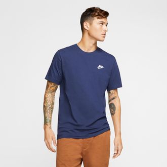 Nike Mens Nike Sportswear Club T-Shirt in Blue | AR4997-410