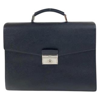 Prada Pre-owned Handbags, male, Black, Size: ONE SIZE Pre-owned Leather briefcases