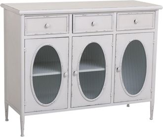 Wanderlust Deco Aparador de metal blanco 100x40x80