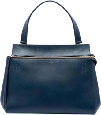 Celine Pre-owned The Edge Bag - Dames - Vintage Handtas - Blauw - ONE Size - Leer - Vintage