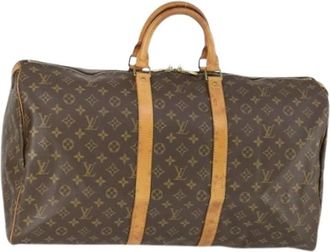 Louis Vuitton Pre-owned Canvas Weekendtas - Dames - Vintage Weekendtas - Bruin - ONE Size - Vintage