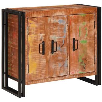 vidaXL vidaXL Credenza con porte Marrone Legno Recuperato Massello e Metallo