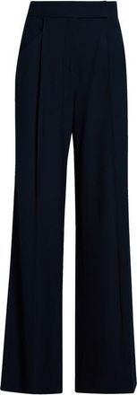 Veronica Beard Marbeau High Waist Wide Leg Pants in Navy at Nordstrom, Size 00