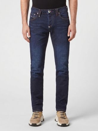Philipp Plein Jeans skinny in denim stretch a cinque tasche con vestibilit&agrave; slim fit