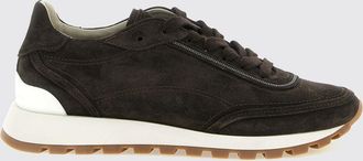 Brunello Cucinelli Sneakers basse in pelle di vitello scamosciata con monile