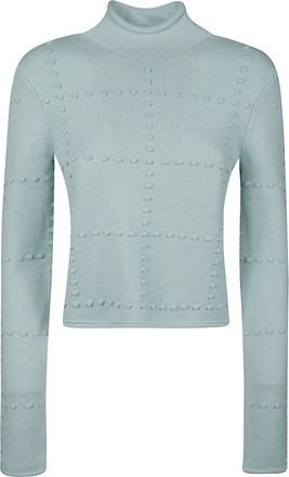 Guest In Residence Popcorn Cropped Textured Wool-Blend Turtleneck