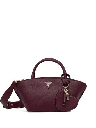 Guess Co Bolena triangle logo pendant satchel - Purple