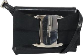Ferragamo Pre-owned Mini Bags, female, Black, Size: ONE SIZE Pre-owned Leather shoulder-bags