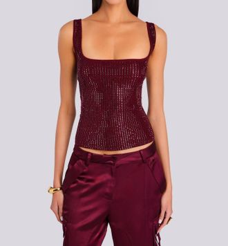 Retrof&ecirc;te Marzia Embellished Top In Port