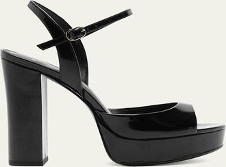 Alexandre Birman 120mm Amy Patent Leather Platform Sandals