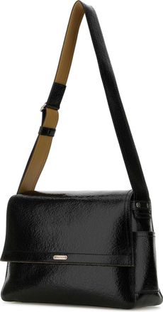 Alexander McQueen Mens Slouch Crossbody Bag Black Calf