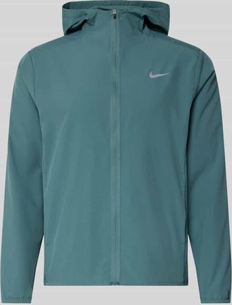 Nike Trainingsjacke mit Logo-Print und Stehkragen in Petrol, Gr&ouml;&szlig;e XXL