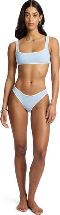 Onia Milly Bikini Brief Bottom in Sky/white at Nordstrom, Size X-Large