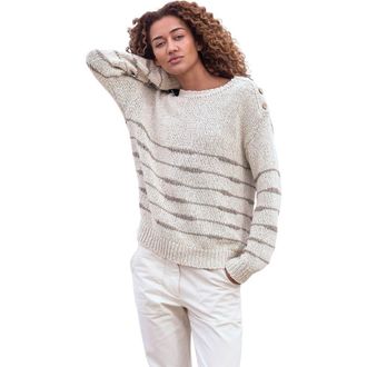 Celtic & Co. Drop Stitch Breton Sweater in Oatmeal Taupe at Nordstrom, Size X-Large